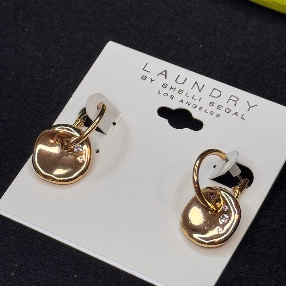 Laundry by Shelli Segal Gold Disc Drop Earrings
1 inch approx